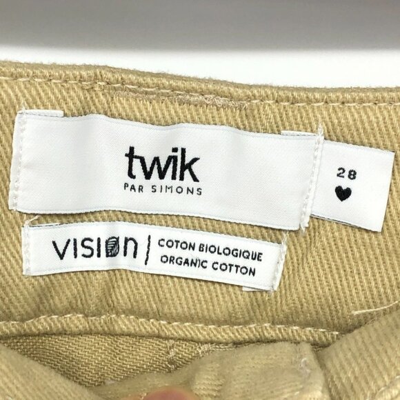 NWT Twik Simons Khaki Tan Wide Leg Cargo Pants size 28 - Picture 5 of 16